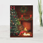 Oude Afro-Amerikaanse kerstkaarten Kaart (Voorkant)