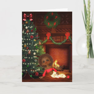 Oude Afro-Amerikaanse kerstkaarten Kaart