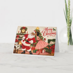 Oude Afro-Amerikaanse Kerstmis Kaart