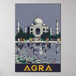 Oude Agra India Reisposter Taj Mahal Toerisme Poster