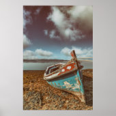 Oude Aiola. Traditionele Portugese boot op een str Poster (Voorkant)