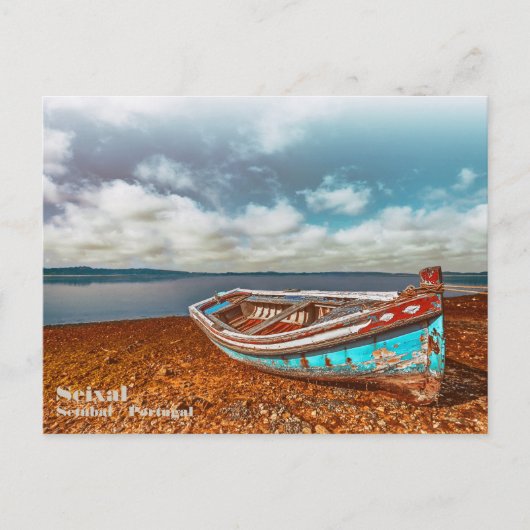 Oude Aiola. Traditionele Portugese boot op het str Briefkaart (Voorkant)