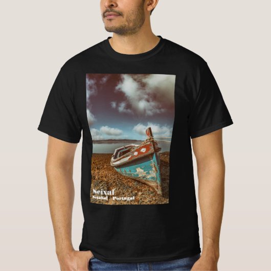 Oude Aiola. Traditionele Portugese boot op het str T-shirt (Voorkant)