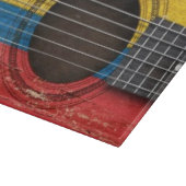 Oude akoestische gitaar met Colombiaanse vlag Snijplank (Hoek)