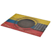 Oude akoestische gitaar met Colombiaanse vlag Snijplank (Hoek)