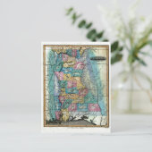 Oude Alabama-kaart 1826 Briefkaart (Staand voorkant)