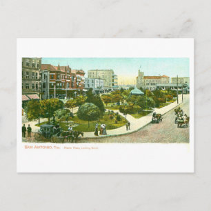 Oude Alamo Plaza, San Antonio, Texas Briefkaart