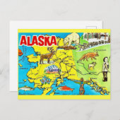 Oude Alaska kaart ansichtkaart (Voorkant / Achterkant)