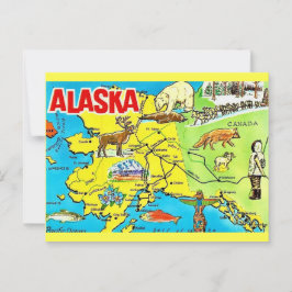 Oude Alaska kaart ansichtkaart