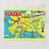 Oude Alaska kaart ansichtkaart (Voorkant)