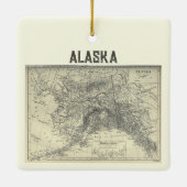 Oude Alaska kaart Keramisch Ornament (Achterkant)