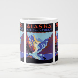 Oude Alaska Reisposter, Atlin en de Yukon Grote Koffiekop