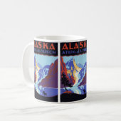 Oude Alaska-reisposter, Atlin en de Yukon Koffiemok (Voorkant links)