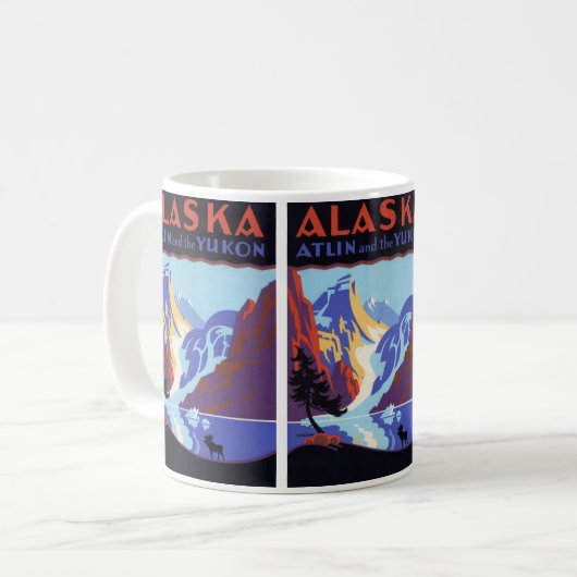 Oude Alaska-reisposter, Atlin en de Yukon Koffiemok (Voorkant links)