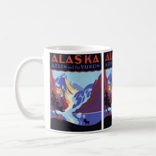 Oude Alaska-reisposter, Atlin en de Yukon Koffiemok (Links)