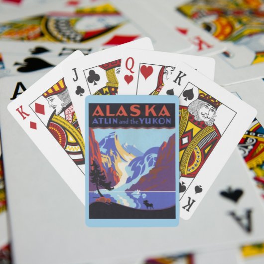 Oude Alaska Reisposter, Atlin en de Yukon Speelkaarten