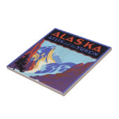 Oude Alaska Reisposter, Atlin en de Yukon Tegeltje (Zijkant)