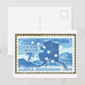 Oude Alaska-staatheidzegel Briefkaart (Voorkant / Achterkant)