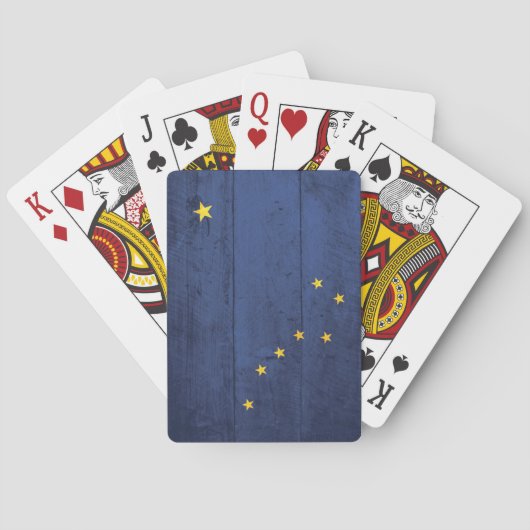 Oude Alaska-vlagspelkaarten Pokerkaarten (Achterkant)