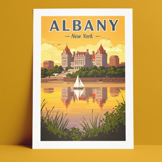 Oude Albany New York Briefkaart