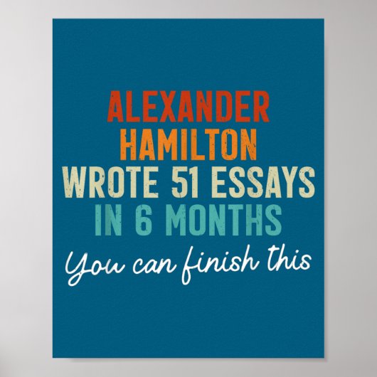 Oude Alexander Hamilton Schreef 51 Illustratie Poster (Voorkant)