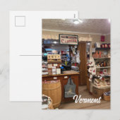 Oude algemene winkel feestdagenkaart (Voorkant / Achterkant)