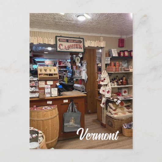 Oude algemene winkel feestdagenkaart (Voorkant)