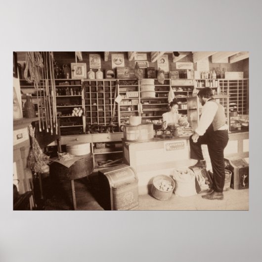 Oude algemene winkel poster (Voorkant)