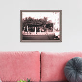 Oude Algerije Algiers auto's gebouw Canvas Afdruk (Insitu (Woonkamer))