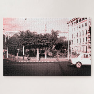 Oude Algerije Algiers auto's gebouw Legpuzzel