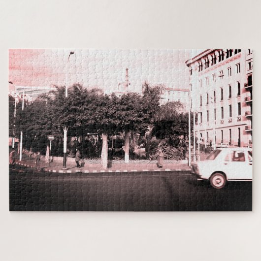 Oude Algerije Algiers auto's gebouw Legpuzzel (Horizontaal)