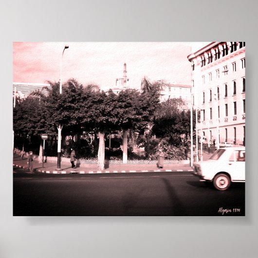 Oude Algerije Algiers auto's gebouw Poster (Voorkant)