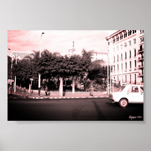Oude Algerije Algiers auto's gebouw Poster (Voorkant)