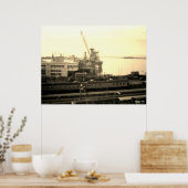 Oude Algerije Algiers havenoverzicht Poster (Keuken)