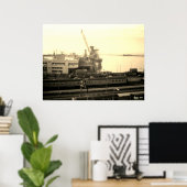 Oude Algerije Algiers havenoverzicht Poster (Thuiskantoor)