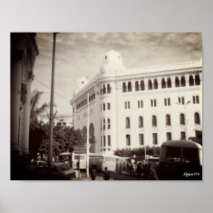 Oude Algerije Algiers Postkantoor gebouw Poster
