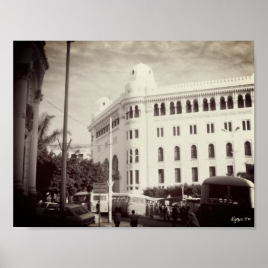 Oude Algerije Algiers Postkantoor gebouw Poster (Voorkant)