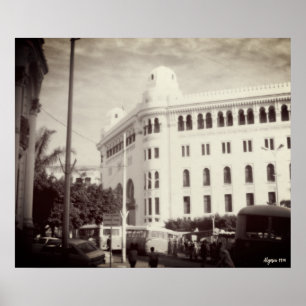 Oude Algerije Algiers Postkantoor gebouw Poster