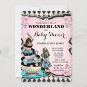 Oude Alice in Wonderland babyshower uitnodiging (Voorkant)