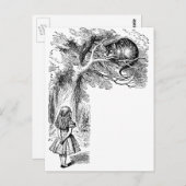 Oude Alice in Wonderland, Cheshire Cat Briefkaart (Voorkant / Achterkant)