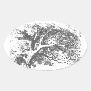 Oude Alice in Wonderland Cheshire Cat Stickers