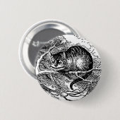 Oude Alice in Wonderland, Cheshire Kat Ronde Button 5,7 Cm (Voorkant /achterkant)