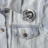 Oude Alice in Wonderland, Cheshire Kat Ronde Button 5,7 Cm (In situ)