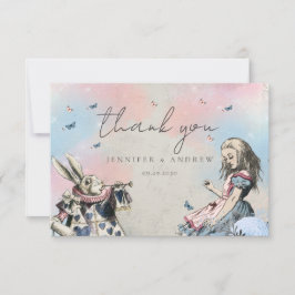 Oude Alice in Wonderland Dank je wel Bedankkaart