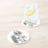 Oude Alice in Wonderland door Tenniel Zandsteen Onderzetter (Zijkant)