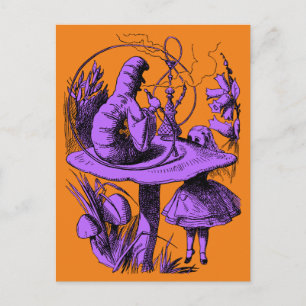 Oude Alice in Wonderland Duizendpoot Briefkaart