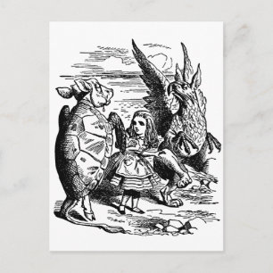 Oude Alice in Wonderland, Gryphon, Schildpad die e Briefkaart