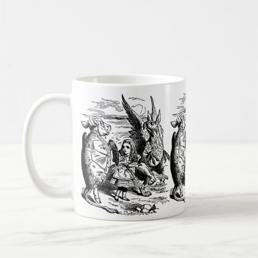 Oude Alice in Wonderland, Gryphon, Schildpad die e Koffiemok (Links)