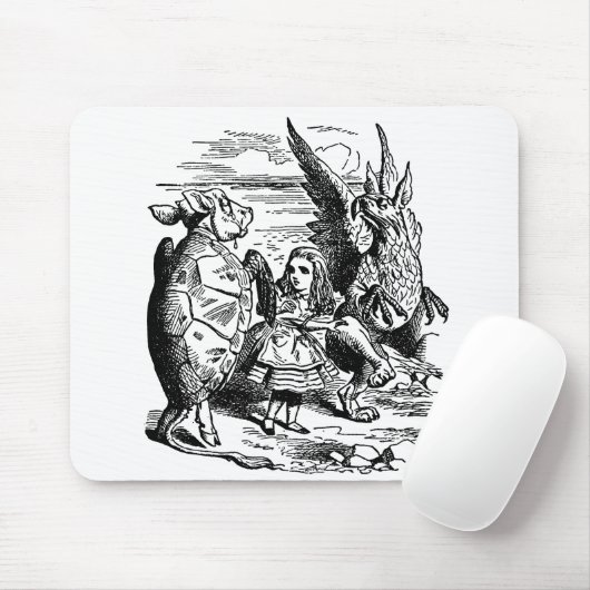 Oude Alice in Wonderland, Gryphon, Schildpad met o Muismat (Met muis)
