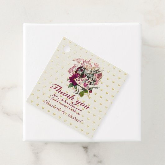 Oude Alice in Wonderland-theepartij aangepaste fee Bedankjes Labels (In situ)